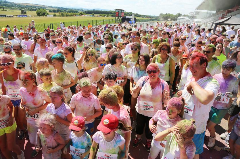 Inflatable Colour Run at Punchestown Racecourse