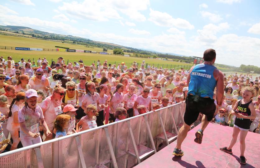 Inflatable Colour Run at Punchestown Racecourse