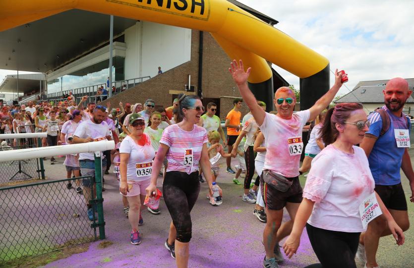 Inflatable Colour Run at Punchestown Racecourse