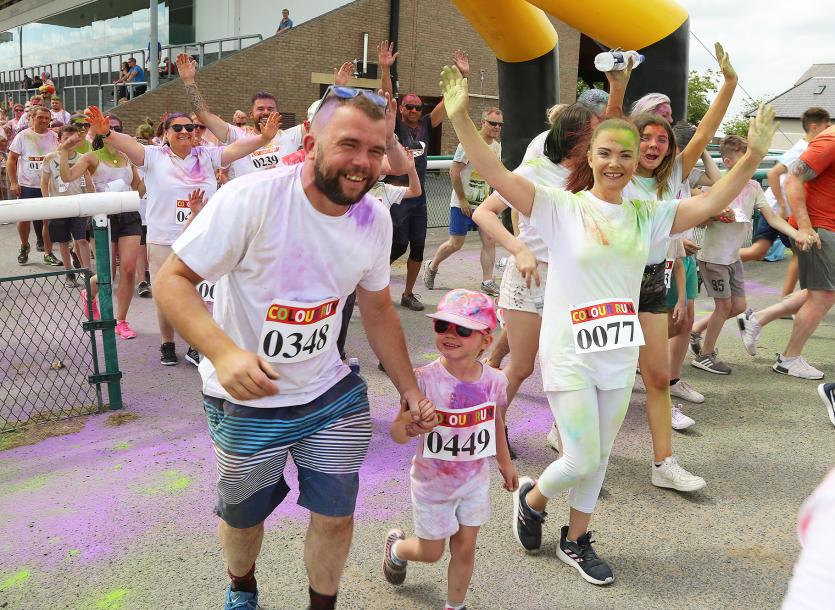 Inflatable Colour Run at Punchestown Racecourse