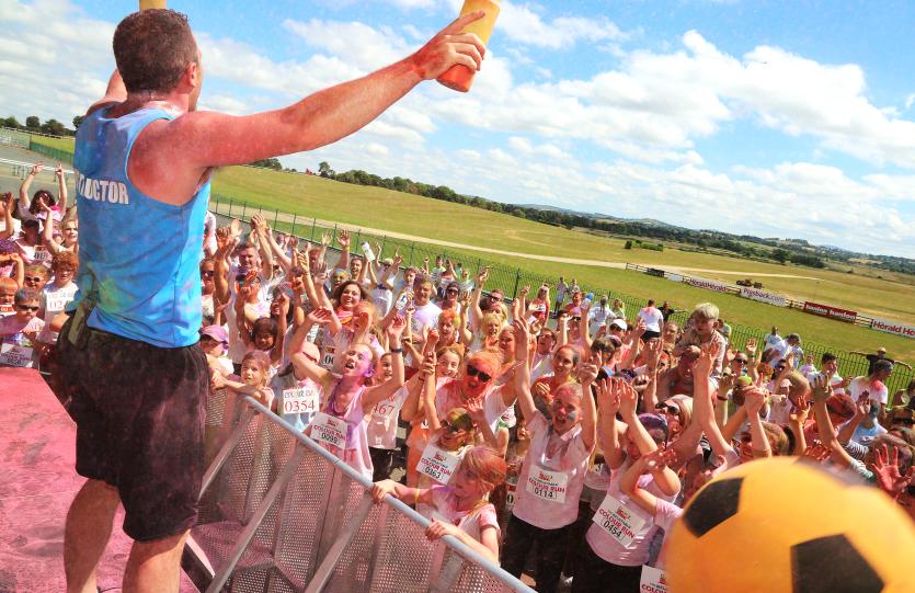Inflatable Colour Run at Punchestown Racecourse