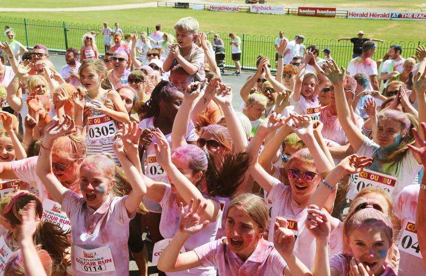 Inflatable Colour Run at Punchestown Racecourse