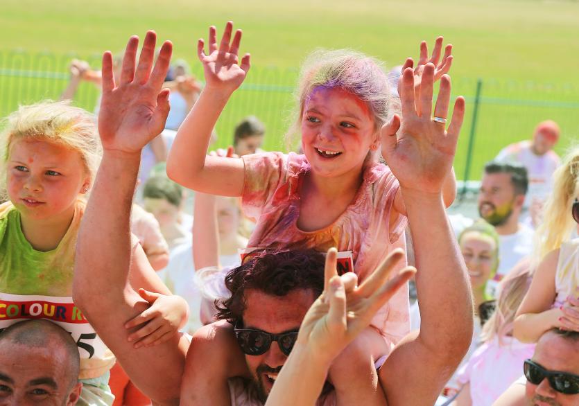 Inflatable Colour Run at Punchestown Racecourse