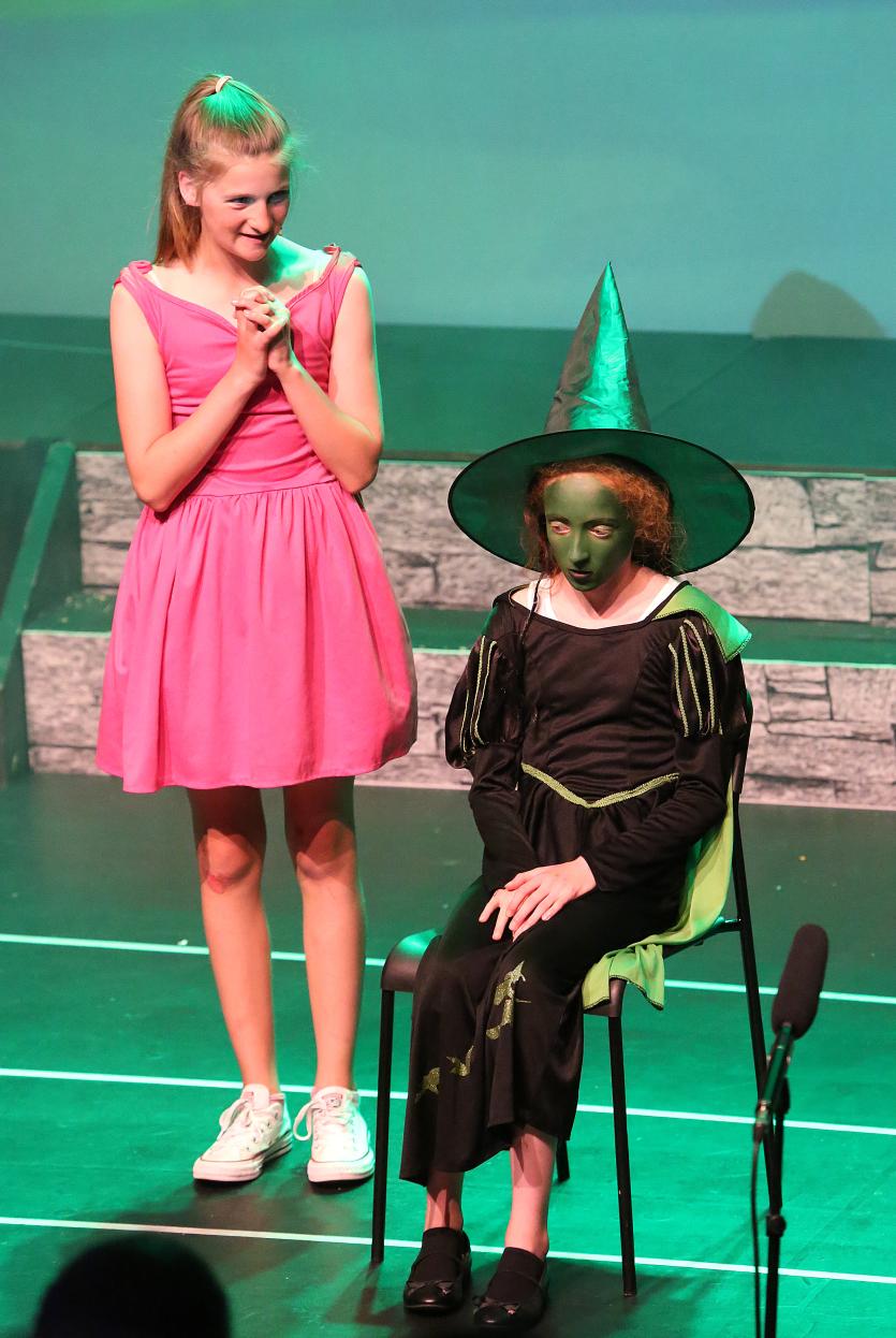 Megan Keogh and Caoimhe Gavin who performed "Popular" from the musical Wicked