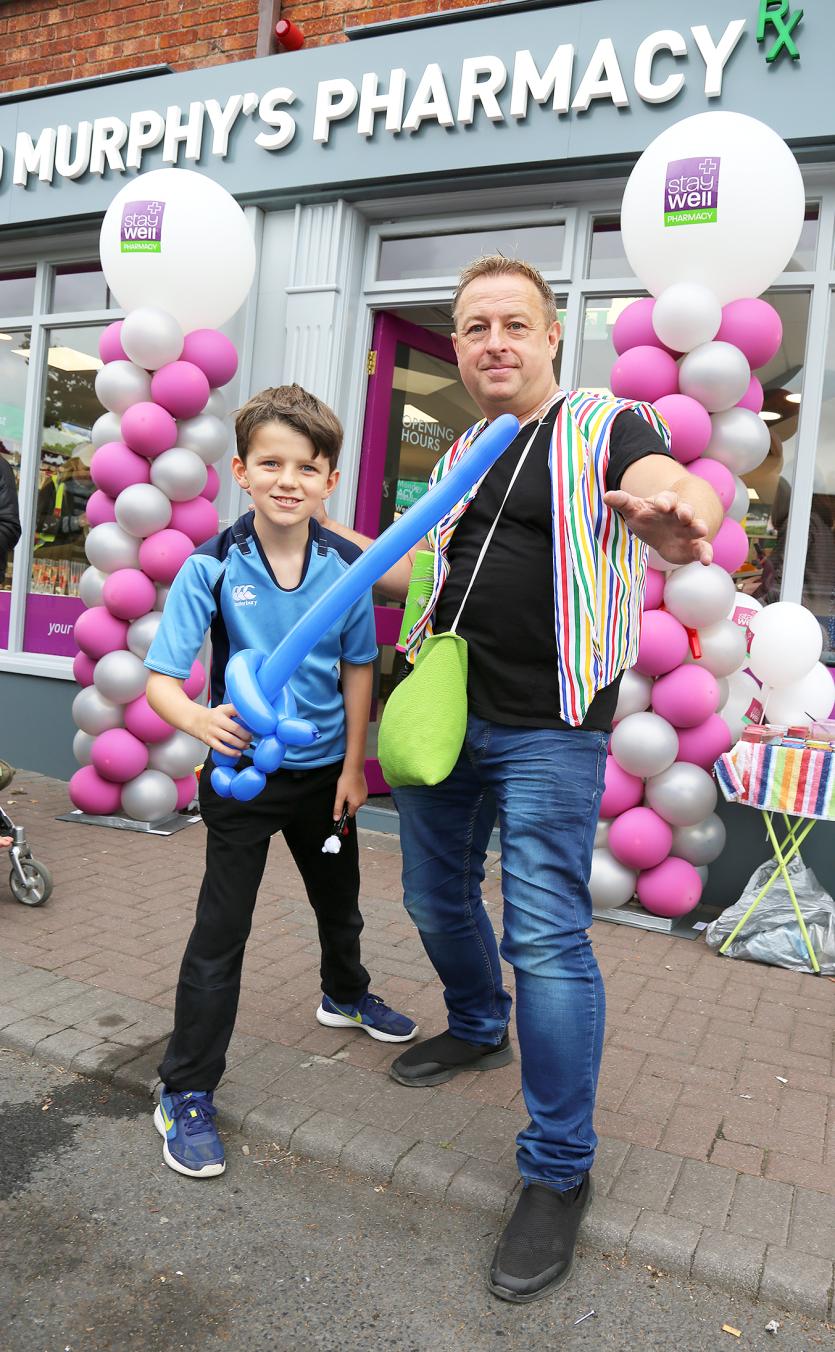 Tadhg Maynard with Mikey Bubbles from Funtime Entertainment
