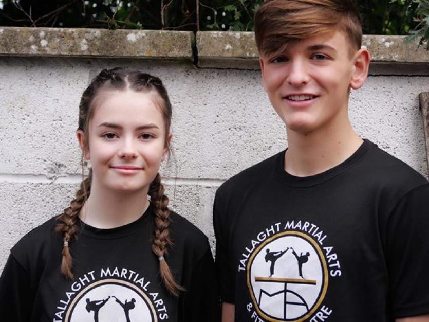 Kickboxers Naoise Colvin from Edenderry, Co Offaly and Conor McGlinchey