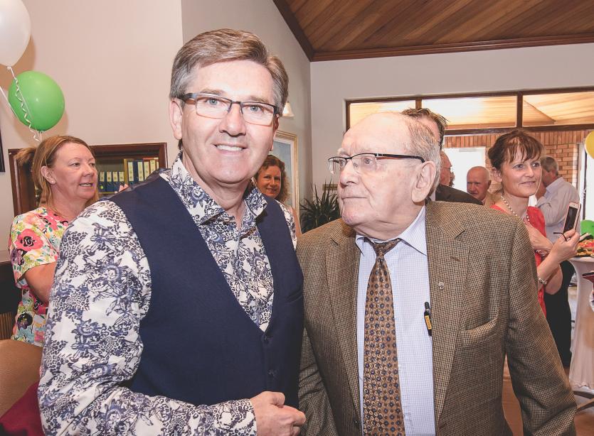 Daniel O'Donnell chatting with Cecil Doyle