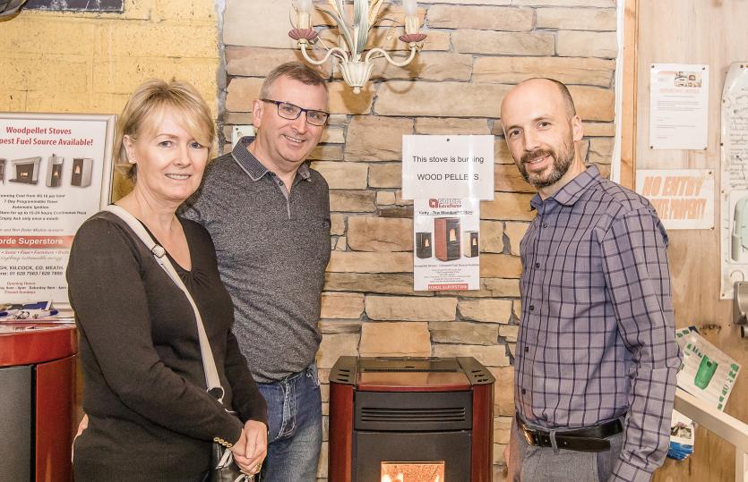 Jim and Patricia Rodgers with Decan Horan from Extraflame