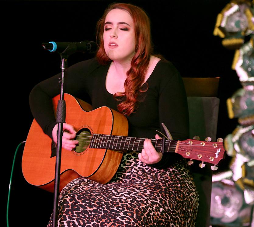 Naas Musical Society member Claire O'Reilly entertains the crowd