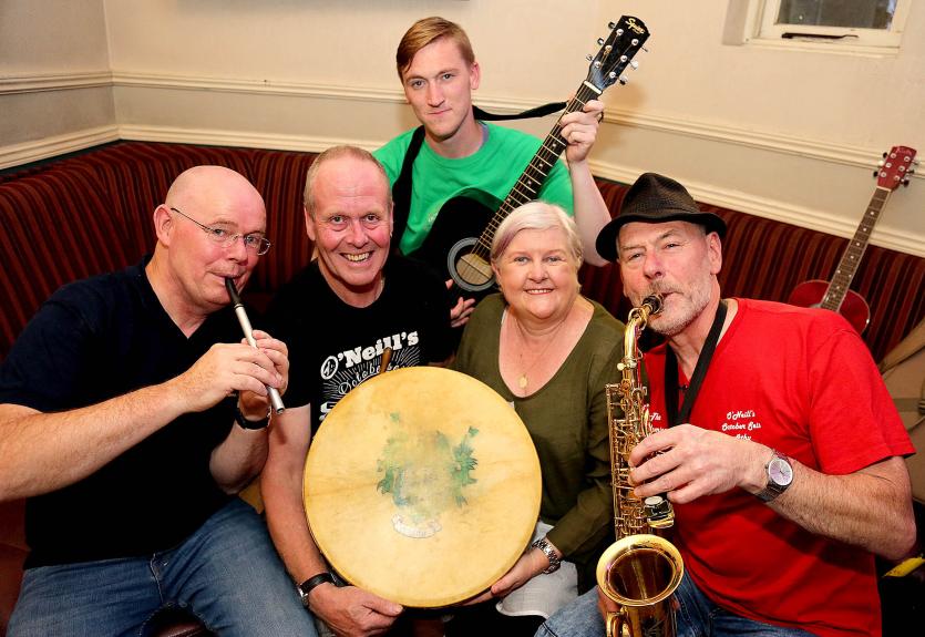 Martin, Joe and Kevin O'Neill with Hosts Bob and Tina O'Kelly