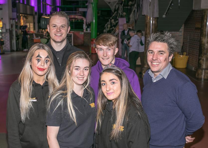 Staff members Lauren Faye, Calvin Murphy, Ciara Shanahan, Sean Whelan, Amy Jackson and Bernard Robinson