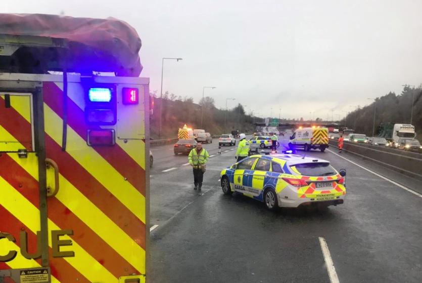 M50 Gardai ambulance crash