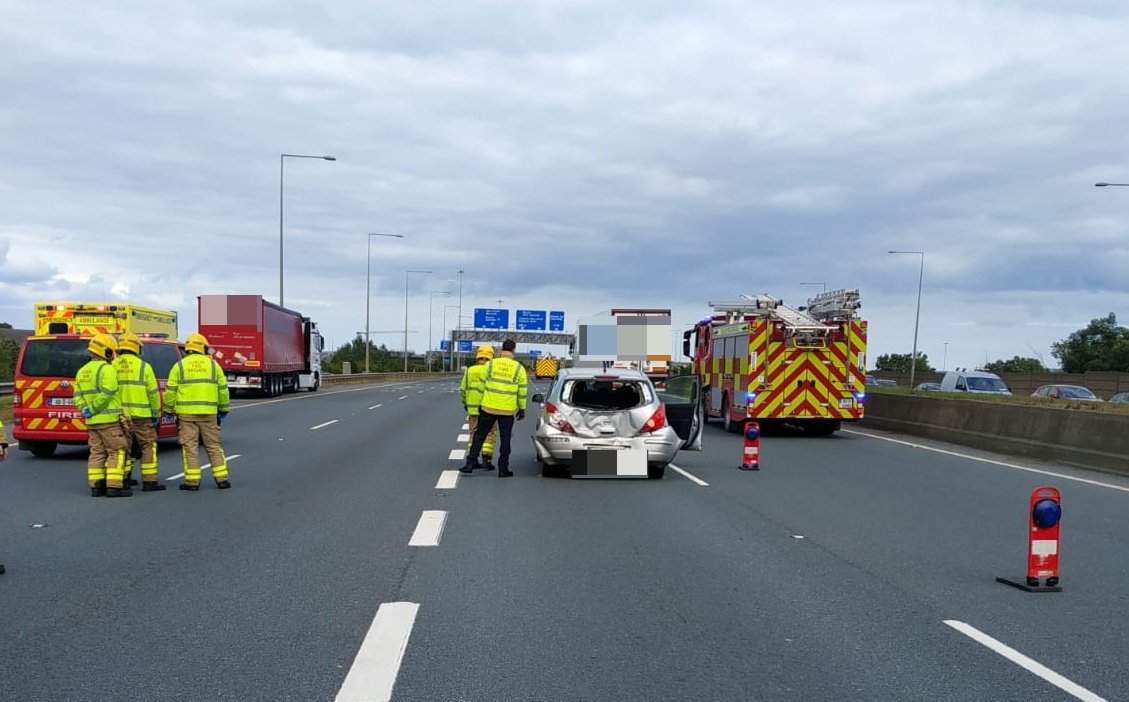 TRAFFIC Delays on N4 after crash between car and HGV at Liffey Valley