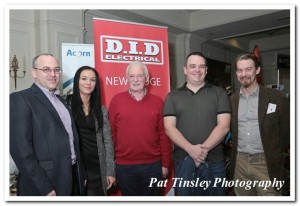 Frank Whelan,Robert Yates,Guntra Turauska,Damien Carr and Jason Galbraith of D.I.D.Electrical,Newbridge.