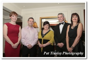 Ciara Byrne(Acorn Insurance),John Conroy(Dunnes Stores),Carmel Murphy(Chairperson Parents Association,Scoil Bhride,Athgarvan),Derek Gallagher(Chairperson Athgarvan GAA)and Sinead BarryParents Association,Scoil Bhride,Athgarvan).