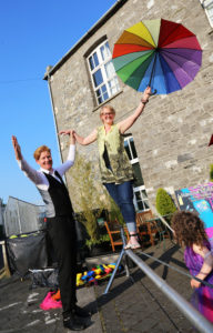 Entertainer Johnny Phelan with Celine Garvey