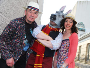Cast Members from "A MidSummers Nigjht Dream"  Michael McHugh, Brendan Farrell and Eilish Rafferty