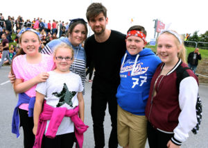 Eoghan McDermott with Eryn O'Rourke, Sarah Farrell, Caitlin Farrell, Cian Fennelly and Emma Farrell