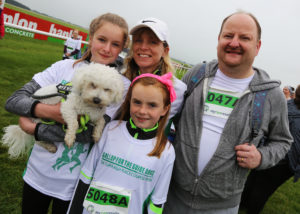 Tara Mae, Ady, Roisin and John Nolan with Trixie