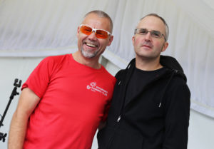 Brendan Loughlin (Brendans Running Club) and DJ Brian Brett