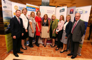Gerry Hargadon(First Citizen Finance), Rebecca Harrison(Vice President Network Ireland/Fishers of Newtown Mount Kennedy), Jennifer Forster(North Kildare Chamber), Deirdre Cleary(AIB Kildare/Laois/Offaly), Stella Johnson(President of Network Ireland Kildare Branch), Jillian Mahon(SBCI),Hilary Moroney(Merrion Fleet), Alice Hynes(AIB Kildare/Laois/Offaly) and John O'Dwyer(Fair Citizen Midlands)