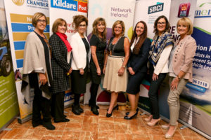 Network Ireland Kildare Branch Committee Paddi Mulholland(Committee), Margaret O'Connor(ANBIT Financial Services), Grainne Slattery(Optiweb), Pauline Forde(Heirloom Bouquets), Stella Johnson(President of Network Ireland Kildare Branch), Edel McCabe(Arthritis Ireland), Dee O'Connor(Network Ireland Kildare Branch Events Manager) and Renee McGinn(Tir na nOg Creche)