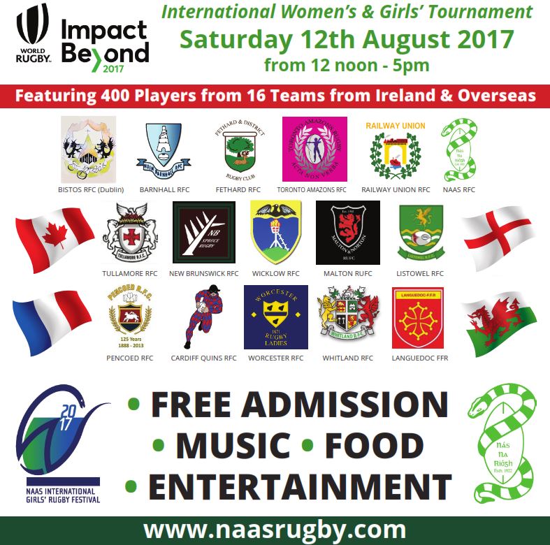 Naas RFC hosting international women's and girls' rugby tournament