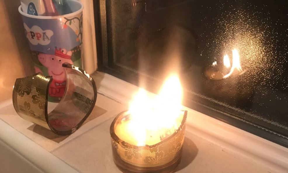 Never leave candles unattended Fire Service warning Photo 1 of 2