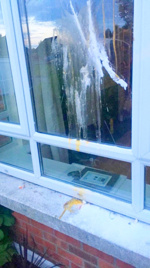 Anger at kids throwing eggs and flour at homes in Newbridge Photo 1