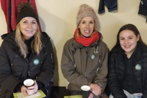 June and Sophie Fitzsimmons with Sue Counihan (centre)