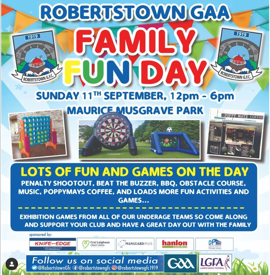 KILDARE Robertstown GAA holding Family Fun Day Ireland Live
