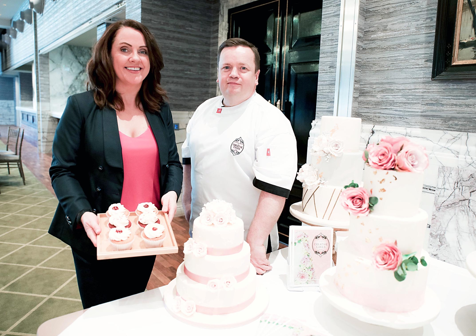  Ruth Scott (Classic Hits Radio presenter and Solemniser) and Michael Coady (Creative Cakes) 