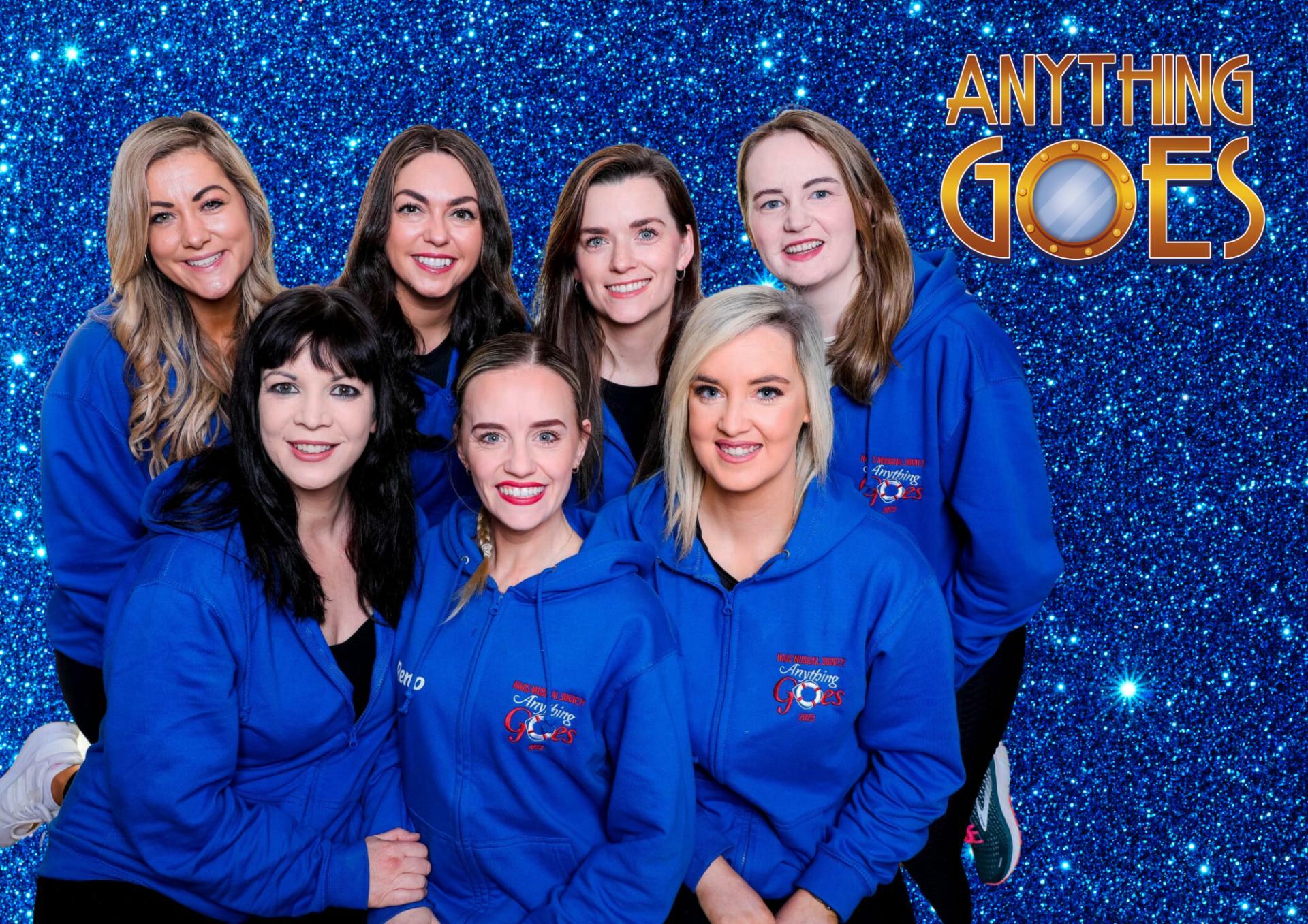 Reno's Angels - Serena Salmon, Eimear Elsted, Ciara Dooley, Sharon Ryan, Aishling Byrne, Deabhail Downey (Reno) and Maria Bergin