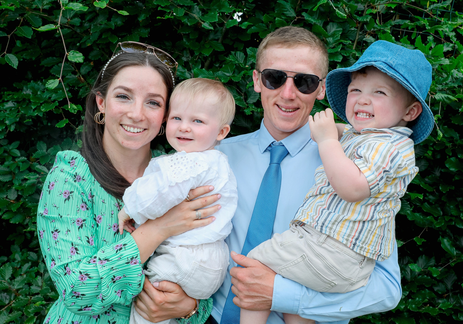 Sinead,, Áine and Roan O'Scanaill with Sean Davis