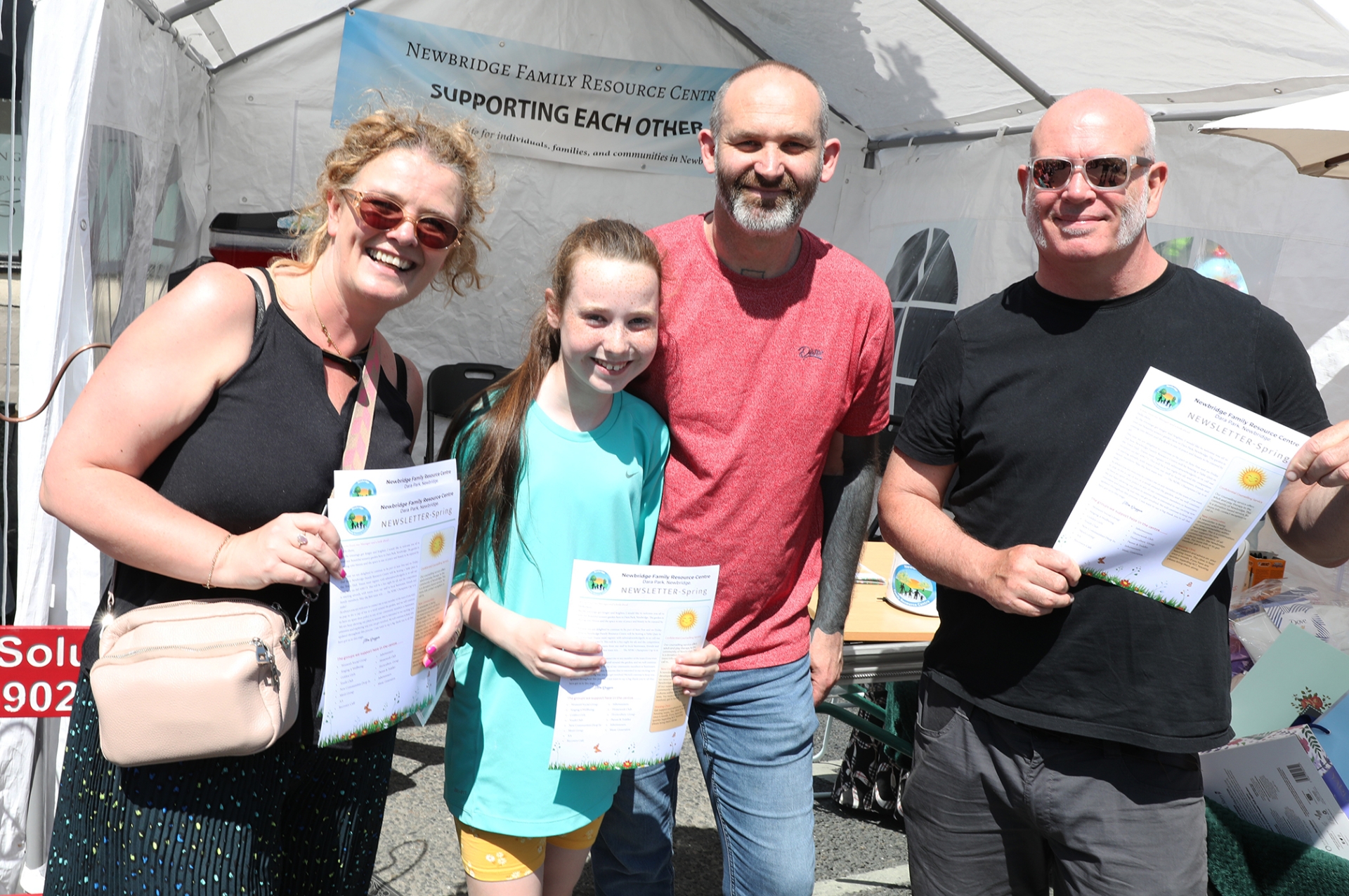 Ellen Duggan, Emma Smith, Glen Smith and Derek O'Halloran from the Newbridge Family Resource Centre
