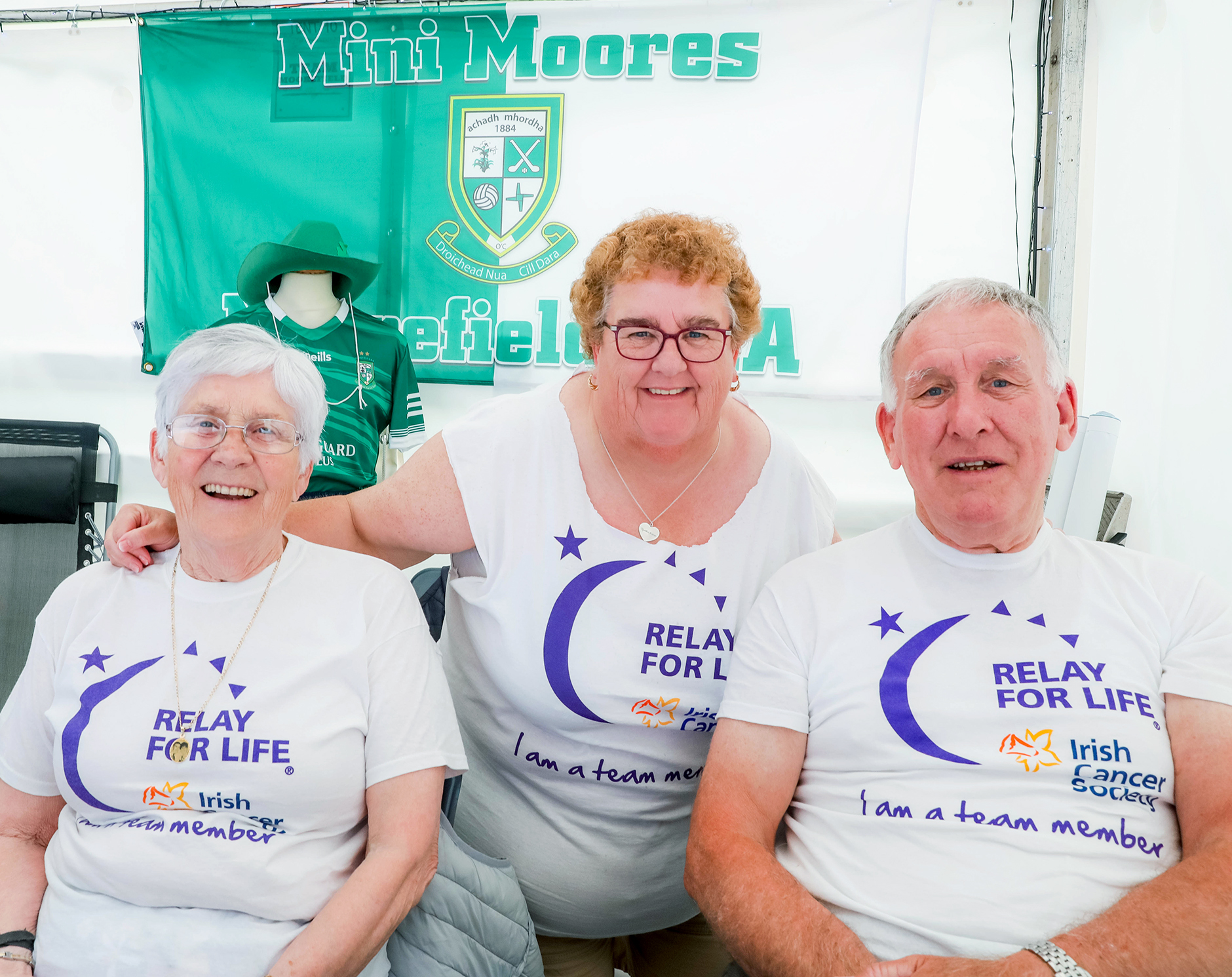 Brenda Kinshella, Helen Durney and Tony Murray from Team Moorefield