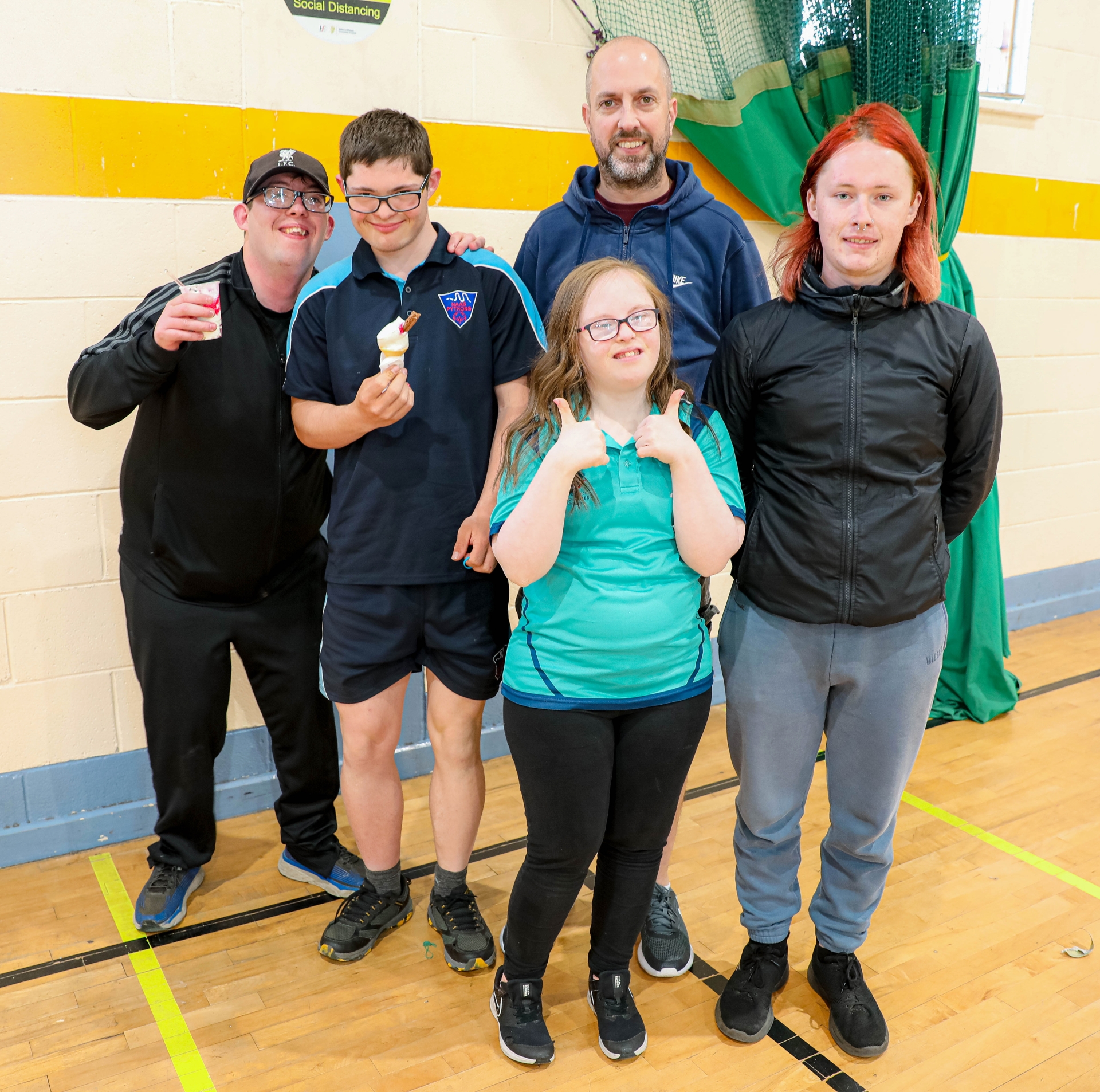 Grace Kavanagh with Cormac Hickey, Declan Baker, Paddy Slattery (Assistant Coach) and Sophie Lawlor 