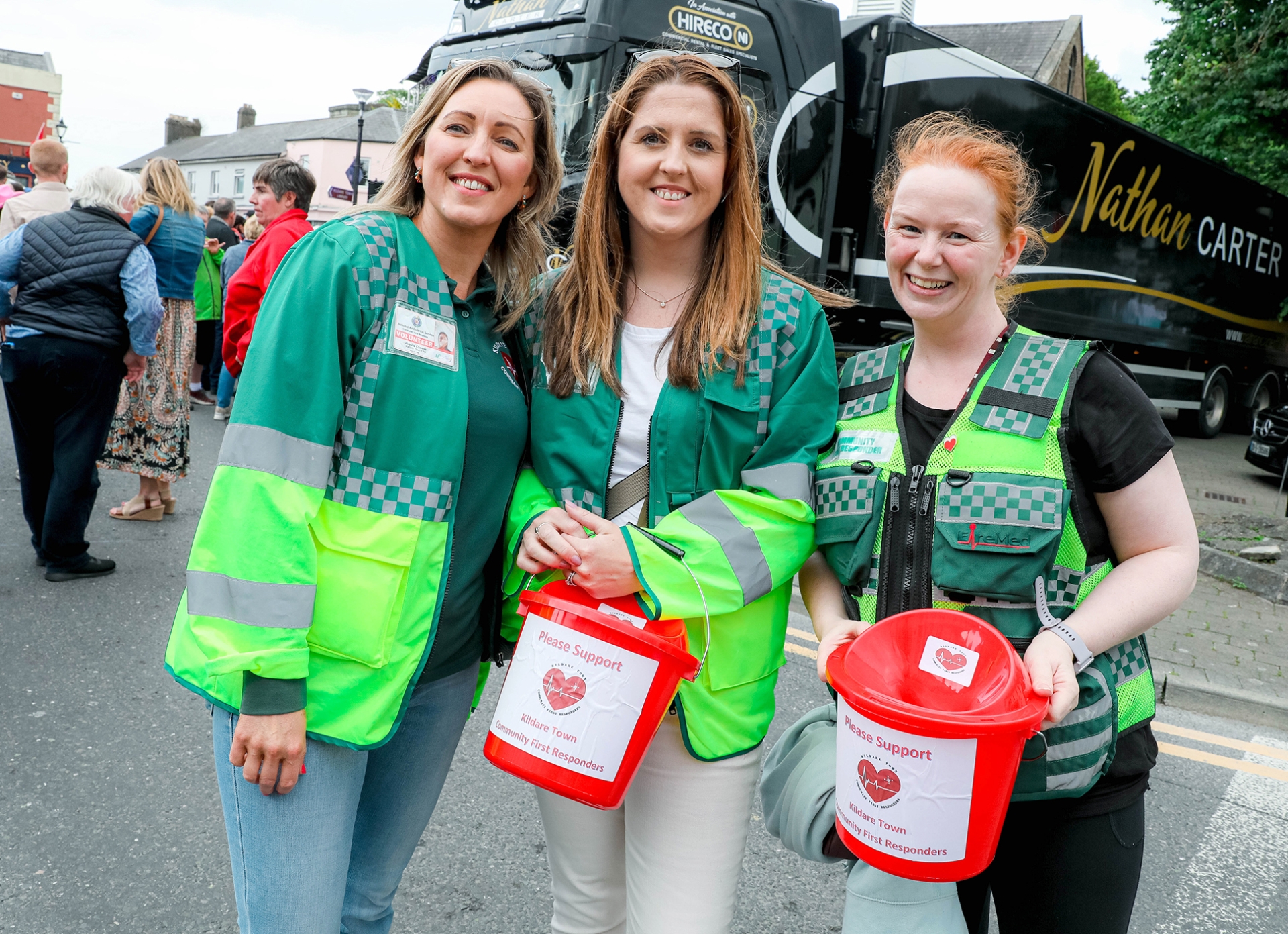 Joanna Cheese, Sinead Nic Giolla Phadraig and Eilish Duignan from Kildare Town Community First Responders