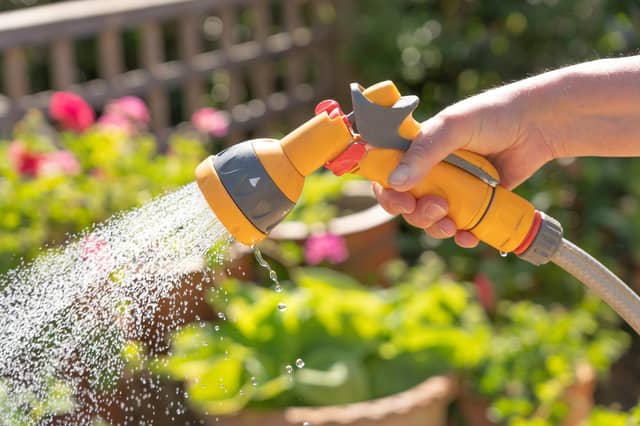The hosepipe ban is coming into force